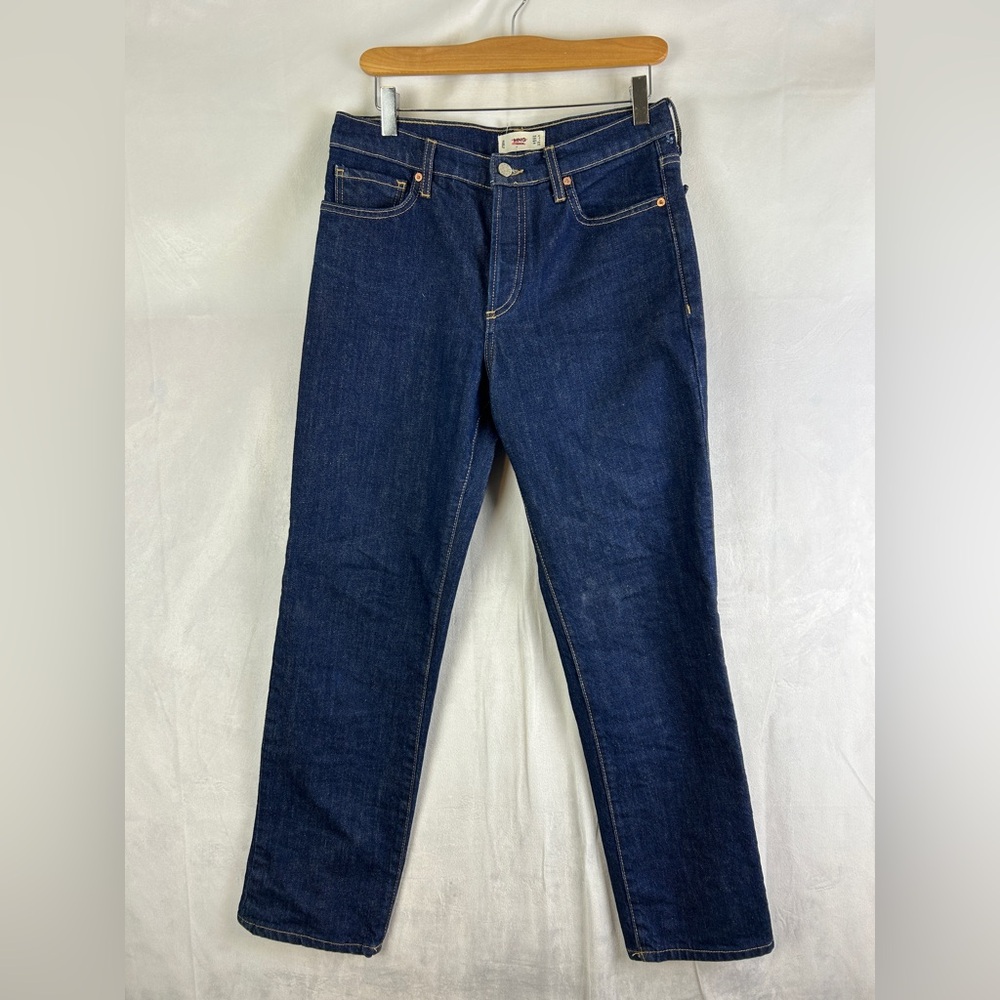 MANGO Dark Wash Relaxed Straight Leg Jeans‎ Size 6/8 High Rise Classic Staple